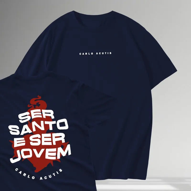 Camiseta T-Shirt "Jovem Santo" – Edição Especial Carlo Acutis