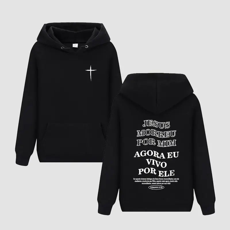 Moletom Jesus Morreu Por Mim Santo Lar