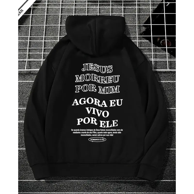 Moletom Jesus Morreu Por Mim Santo Lar