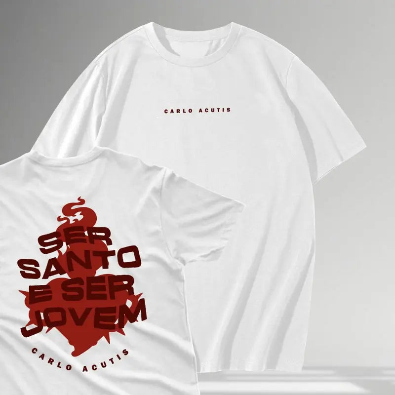 Camiseta T-Shirt "Jovem Santo" – Edição Especial Carlo Acutis