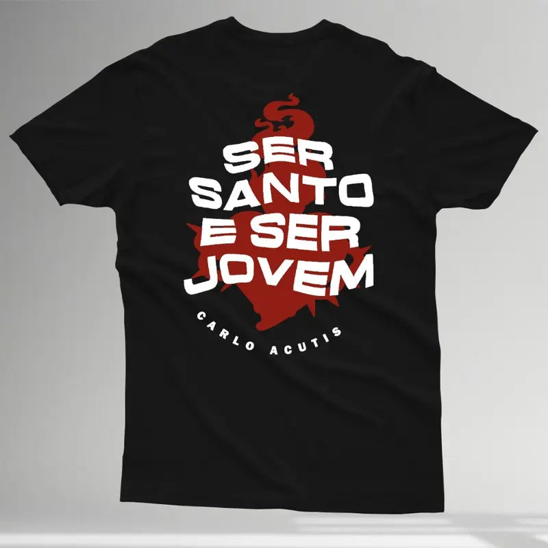 Camiseta T-Shirt "Jovem Santo" – Edição Especial Carlo Acutis